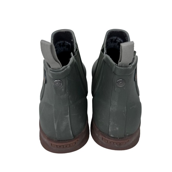 Bogs Sweetpea Rain Boots Chelsea Slip On Round Toe Waterproof Sage Green Size 6 - Picture 3 of 7